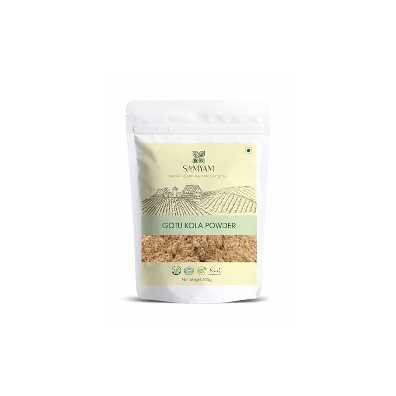 SAMYAM Gotu Kola Powder - 500g Pack | Centella asiatica,