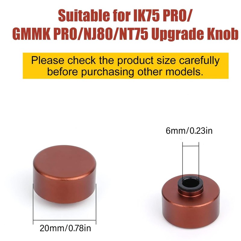 COPLKY Round Metal Knob Accessory for F75 IK75 Mechanical Keyboards