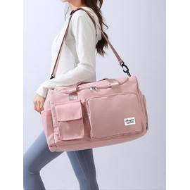 Unisex Minimalist 2024 Trendy Duffel Bag for Summer Travel Use, Fall Adjustable Large Capacity Zip Travel Bag, Multifunction Carry on Gym Bag for Spring Travel & Gym Use - Color: Green, Size: Please Refer To The Pictures for Dimensions