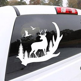 Deer Antler Outdoors Scene Vinyl Decal Window Vehicle Sticker Hunting