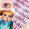 Keka 8-11mm no-glue partial eyelashes, 10 rows, 60 strands, 2, black / Keka 8-11mm 노글루 부분 속눈썹 10줄 60가닥, 2개, 블랙