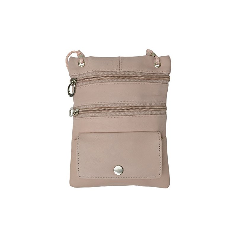 New PASSPORT Leather ID Holder Neck Travel Pouch Wallet (Pink)
