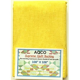 Supreme Quilt Backing, King, Seamless, from AQCO, Blender Yellow, 108"x108"