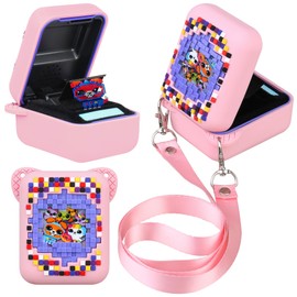 Elonbo Silicone Protective Case for Bitzee Interactive Toy Digital Pet, Virtual Toy Travel Storage Cover, Electronic Pets Kids Toys Holder, Compatible with Bitzee Digital Pet, Pink (Only for Bitzee)