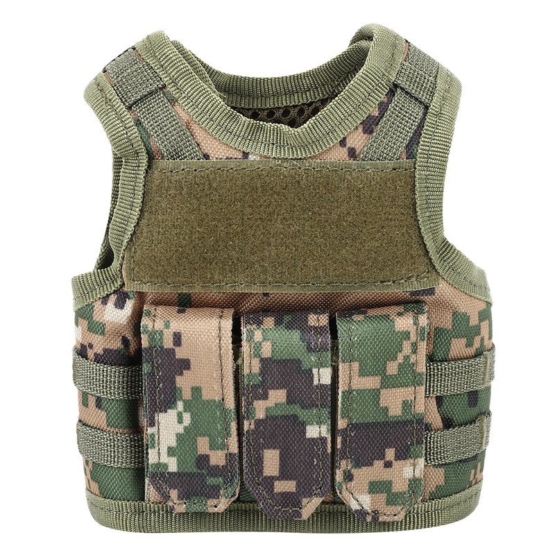 Nylon Outdoor Multifunction Tactics Beer Bottle Cover Mini Vest Shape
