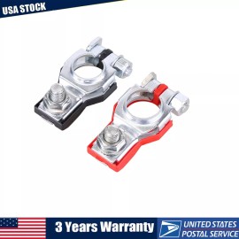 Unbranded 2PCS Car Battery Terminal Clamp Connectors Positive Negative Release Disconnect