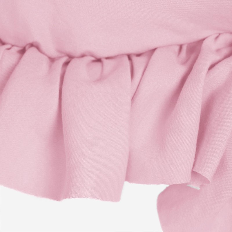 OHS Pink Heart Cushion, Soft Comfy Heart Pillow with Frills