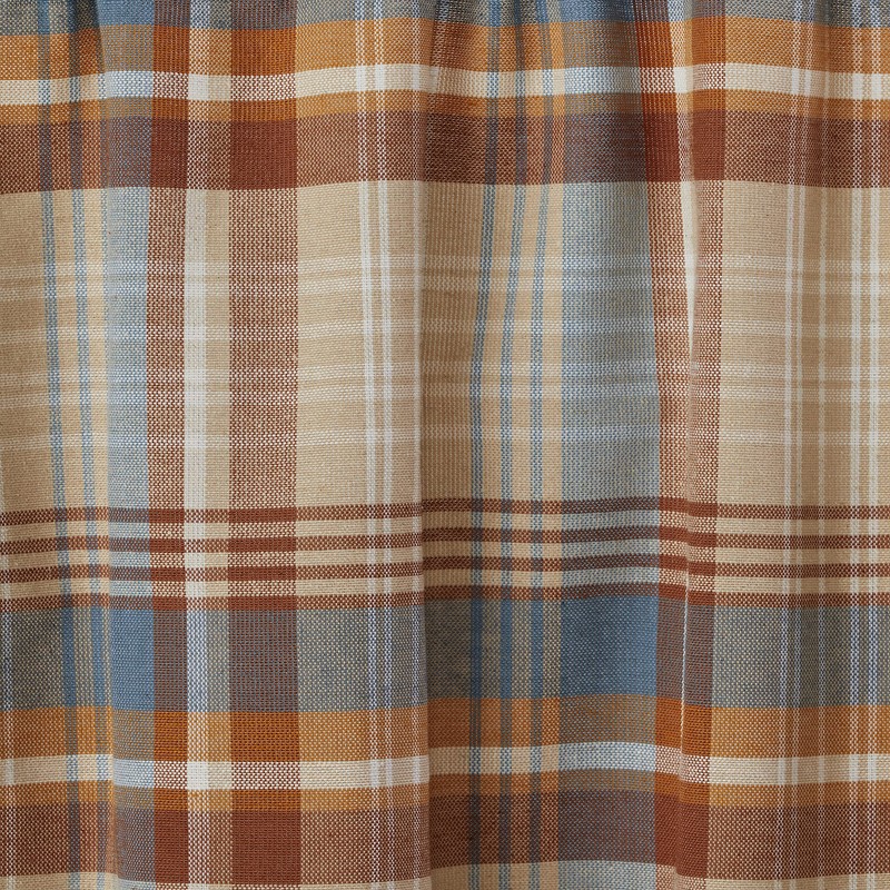 SKL Home Amber Plaid Tier Pair (2-Pack), Curtain, 24", Multi