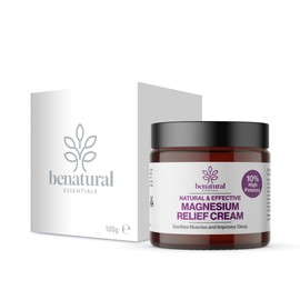Benatural Essentials Benatural Essentials All Natural Magnesium Relief Cream 100g | Soothes Muscles & Improves Sleep | Made in The UK | pH Balanced