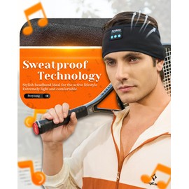 Sleep Headphones Wireless, Bluetooth Sports Headband, Sleeping Headphones with Ultra-Thin HD Stereo Speakers, Good Breathability, Perfect for Sleeping,Workout,Jogging,Yoga,Insomnia,Air Travel