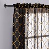 YJ YANJUN Black and Gold Curtains for Bedroom- Metallic Moroccan