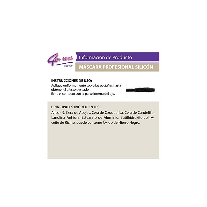 Prosa Rimel Mascara Pestañas Profesional Silicon Prosa 13g 2 Piezas
