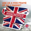 Classic Rectangle Magnet with Stand - Manchester England Flag Circle