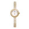 Lancardo Luxury Women Bracelet Watch: Bling Gold Tone Quartz Rhinestone