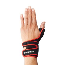 Shimano GL-05LQ Gloves, Wrist Support Glove (Left Hand), Black, M, Fishing Gloves