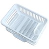 Heavy Duty 2-Piece Plastic Dish Drying Rack Set in White