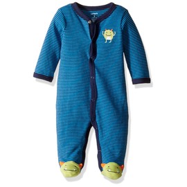 Carter's Baby Boys' Striped Footie (Baby) - Monster - Newborn