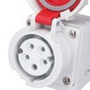 Industrial Connector Socket 16A 5 Pin 3P+N+E Surface Mount IP67
