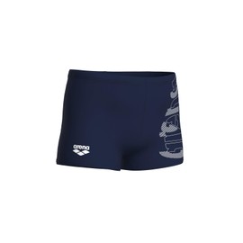 ARENA Boys' Tales Swim Shorts, Navy-white, 164