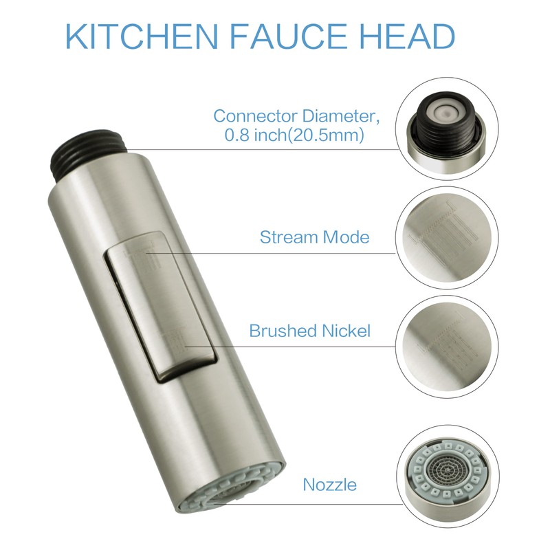 PULL down kitchen faucet sprayer head replacement,| G1/2 male or