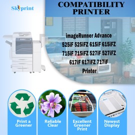 SkyPrint High Capacity T03 Black Toner Cartridge Compatible with Canon T03 Toner Replacement for Canon imageRunner Advance 525iF 525iFZ 615iF 615iFZ 715iF 715iFZ.2725C001AA