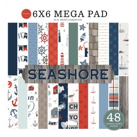 Echo Park Paper Seashore Cardmakers 6X6 Mega Pad, Various
