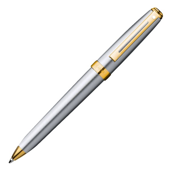 Sheaffer Prelude, Brushed Chrome Plate Featuring 22KT Gold Plate Trim, 0.7mm Pencil (E3342)