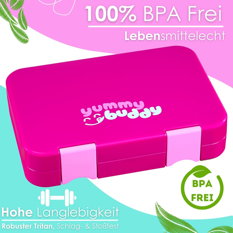 ecosa YummyBuddy Children's Snack Box Lunch Box with Compartments Lunch