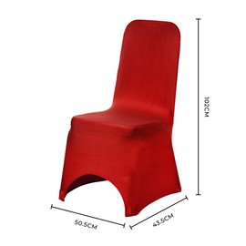 WedDecor Red Banquet Protective Chair Cover Stretchable Cover for Weddings Decoration, Conferences, Events, Birthday & Christmas Parties, Hotel, Restaurant, Single