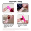 Press on Nails Long Square 3D Bow French White Heart