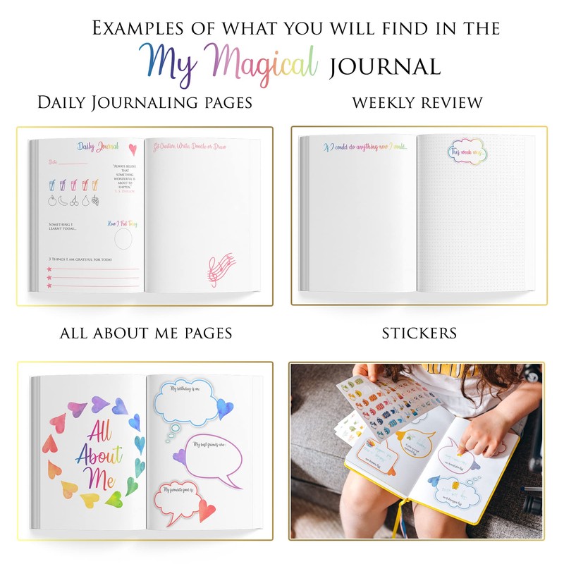 Journal for Kids Aged 5-12 - Daily Diary for Girls