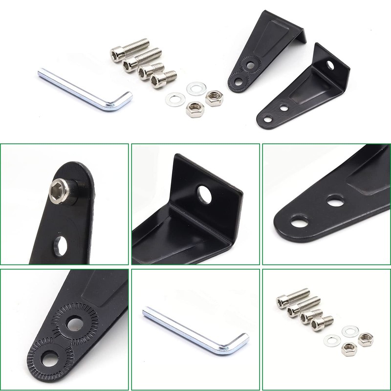 LED Work Light Bar Mounting Brackets, 2Pack Universal Adjustable Mounting