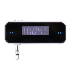 Zopsc Mini Transmisor FM - Pantalla LCD retroiluminada Conector de Auriculares de 3.5 mm Sonido estéreo de Alta fidelidad Enchufe de Audio para teléfonos móviles y Reproductores de música