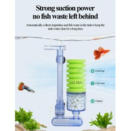 UPETTOOLS 10-40 Gla Aquarium Sponge Filter Ultra Quiet Aquarium Air Pump Bio Sponge Small Fish Tank Foam Filter Comes with 2 Sponges 2of Bio Ceramic Media Balls