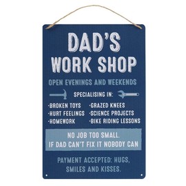 Something Different Dad's Workshop Hanging Metal Sign