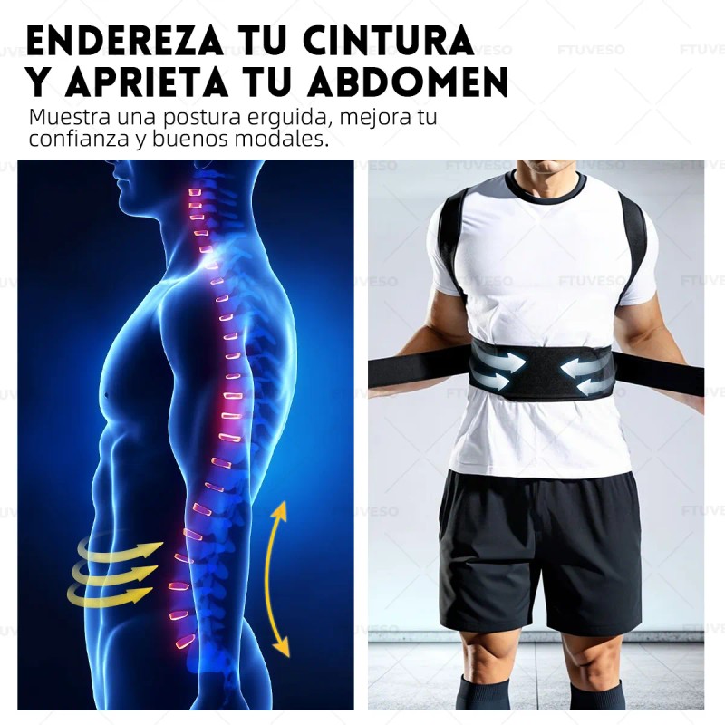 Corrector Postura Espalda Para Hombre Y Mujer Ajustable Faja