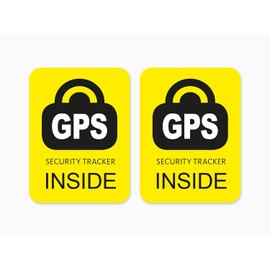 Sticker GPS Tracker Inside Pack of 2 Bicycle Bike Sticker Red Weatherproof UV-Resistant (Yellow)
