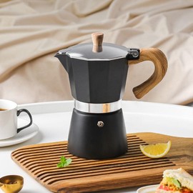 Mnsun 150ML Kaffeemaschine, Espressokocher Induktion geeignet | Aluminium Mokkakanne, Espressokanne, Espresso Maker,Espresso-Kocher, Moka-Kanne für Filterkaffeemaschine