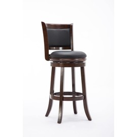 Boraam Augusta Bar Height Swivel Stool, 29-Inch, Cappuccino