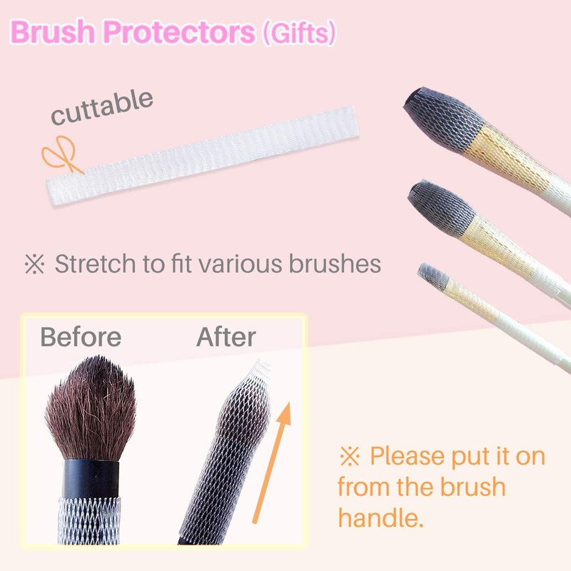 Kalevel Cosmetic Brush Holder Organizer Dustproof Container Makeup Color Removal