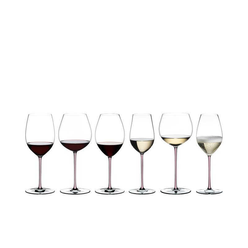 Riedel Fatto A Mano Riesling/Zinfandel Wine Glass, Pink
