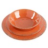 Gibson Home Mauna Orange Melamine Dinnerware Set, Service for 4