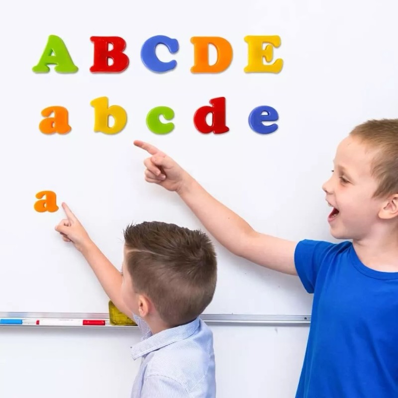 LovesTown 104 PCS Magnetic Letters Numbers Alphabet ABC 123 Fridge