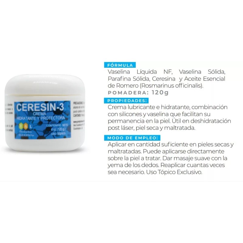 Productos Euderma Ceresin - 3 Crema Lubricante E Hidratante Con