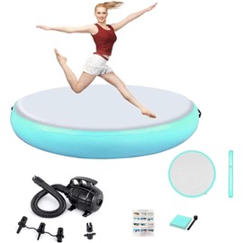 JOYTALENT Inflatable Air Spot Mat 3.3ft Tumble Track 8 Inches Thickness Gymnastics Mat With Pump For Home Use/Training/Cheerleading/Yoga/Water