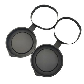 Doxiuyo 2 Pieces Binoculars Protective Rubber Objective Lens Cap Binocular Best Protect 61-63MM