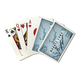 Norris Lake, Tennessee - Lake Essentials - Shape, Acreage and County (Playing Card Deck - 52 Card Poker Size with Jokers)