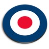 1 x Round MDF Magnet - RAF Roundel Symbol Mod