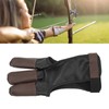 Archery Glove Finger Tab Accessories Three Finger Guard PU Leather