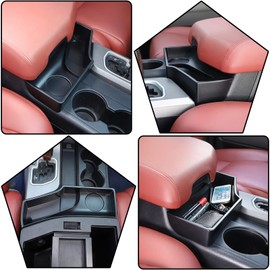 HAPPYHORSE Center Console Storage Box for Toyo-ta Tundra 2007-2013 Automotive Center Control Handrails Under Storage Box Pallet Accessories